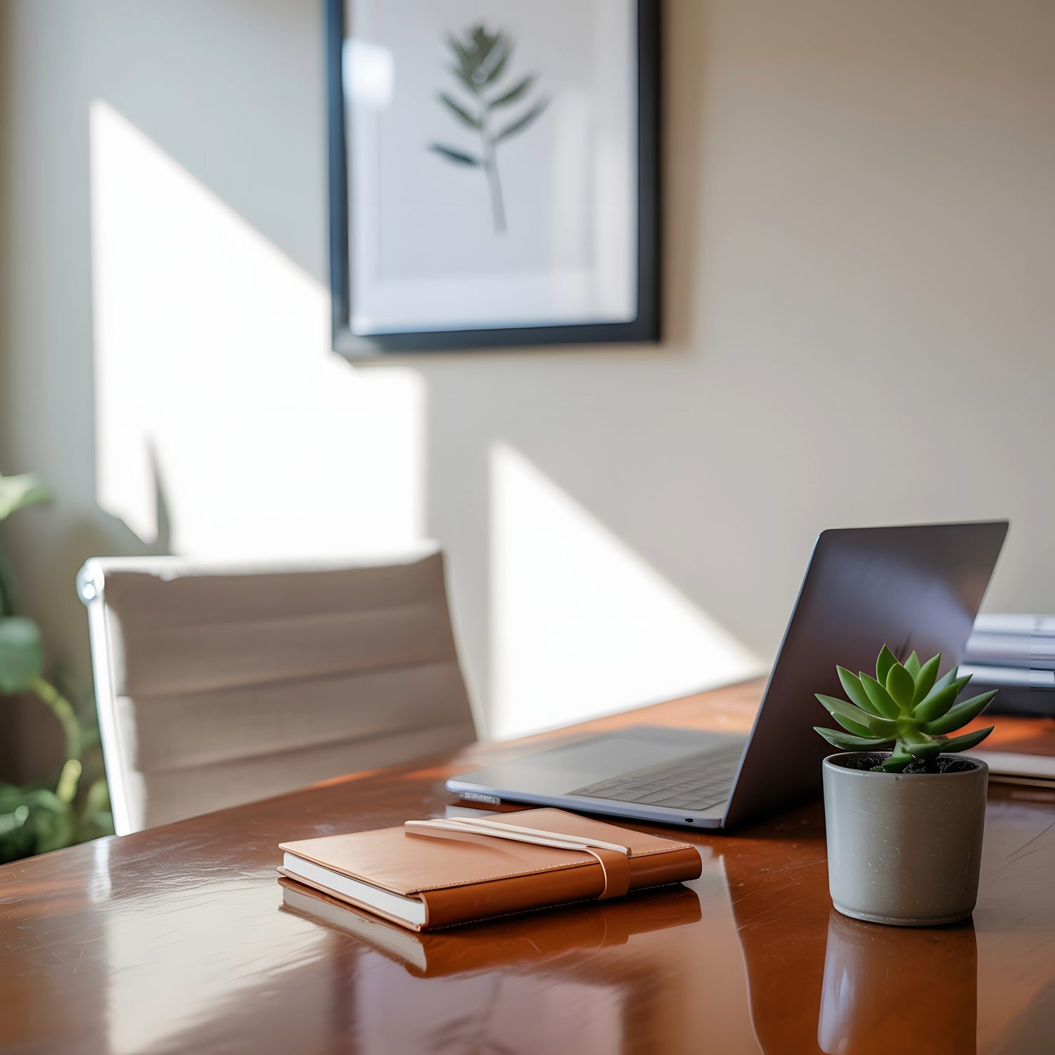 Calm sunlit desk in Salt Rock, KwaZulu-Natal